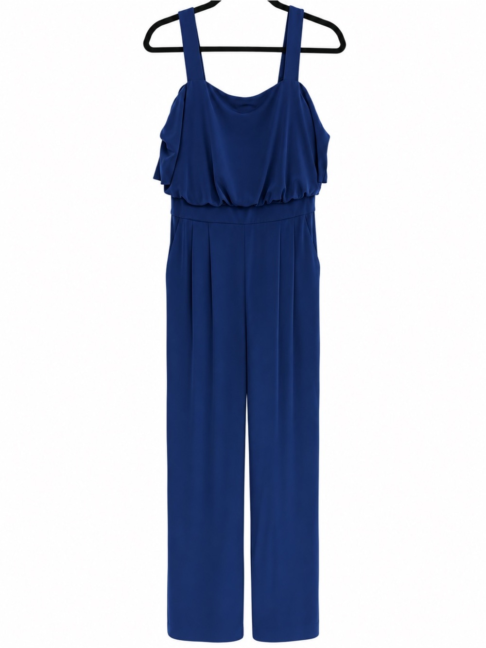 Vince Camuto Royal Blue Wide-Leg Jumpsuit with Blouson Top